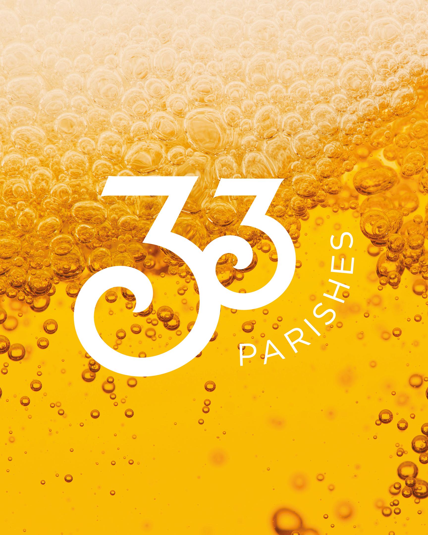 33 Parishes Blonde Beer Logo Design