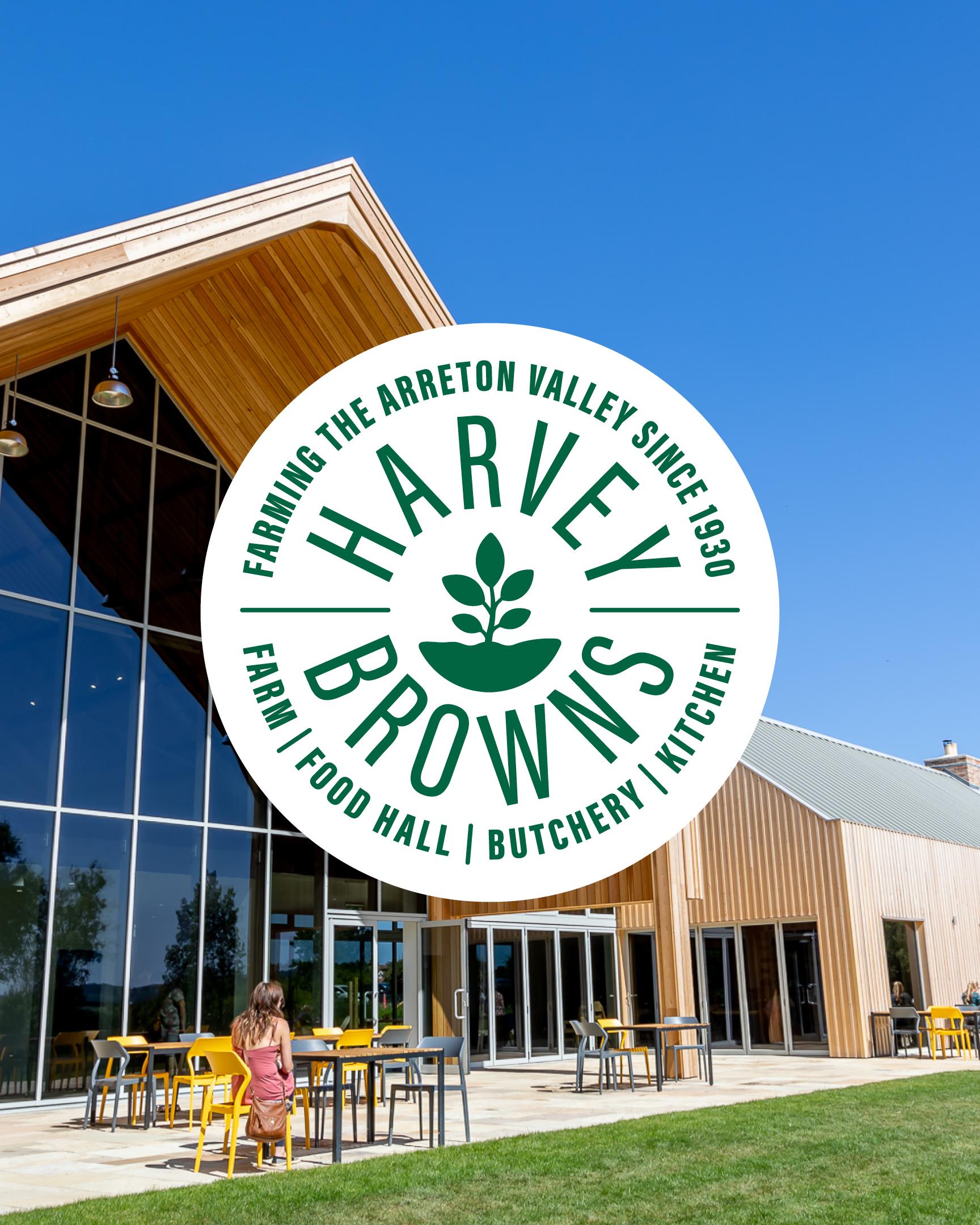 Harvey Browns Logo Design Food Hall Butchery Kitchen Farm