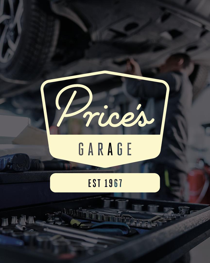 Prices Garage Isle of Wight Primary Logo Design